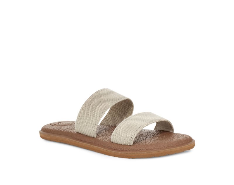 Sanuk Womens Yoga Gora Brown / Beige Sandals | CDIJTY154